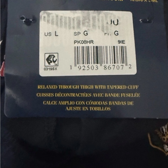 New Polo Ralph Lauren College Sleepwear Navy Blue Jogger Pant Pajama Lounge Sz L - Picture 10 of 16